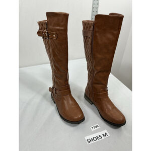 Woman’s Excellent Condition Forever Quilted Knee High Riding Boots 10 Tan